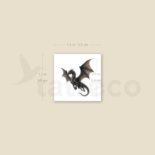 Flying Dragon Temporary Tattoo - Set of 3