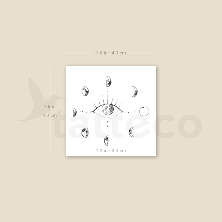 Moon Eye By Stefano Mazza Temporary Tattoo - Set of 3