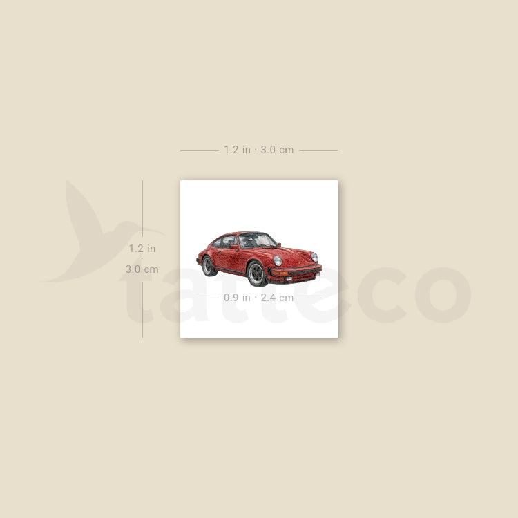 Porsche 911 Temporary Tattoo - Set of 3