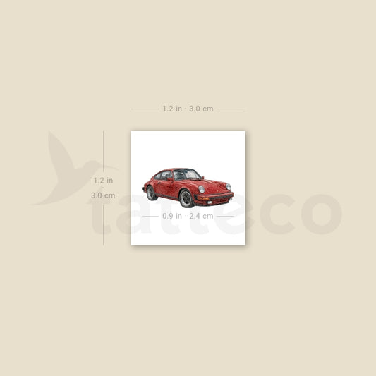 Porsche 911 Temporary Tattoo - Set of 3