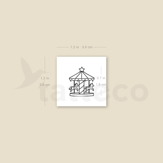 Carousel Temporary Tattoo - Set of 3