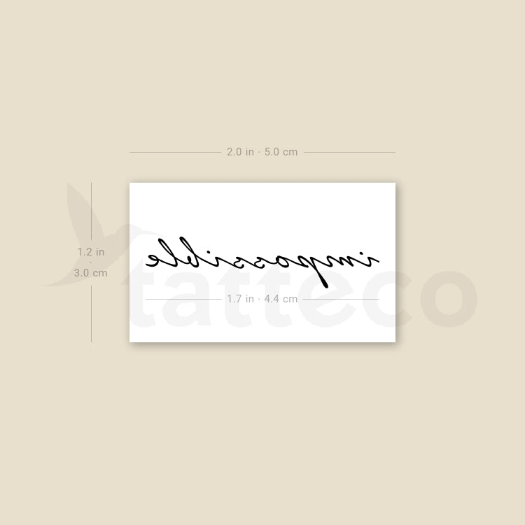 Impossible Temporary Tattoo - Set of 3