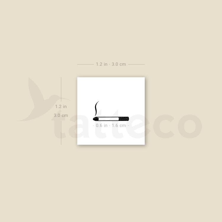 Cigarette Temporary Tattoo - Set of 3