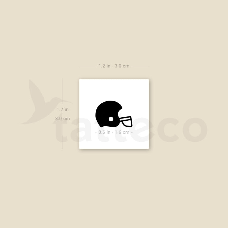 American Football Helmet Temporary Tattoo - Set of 3