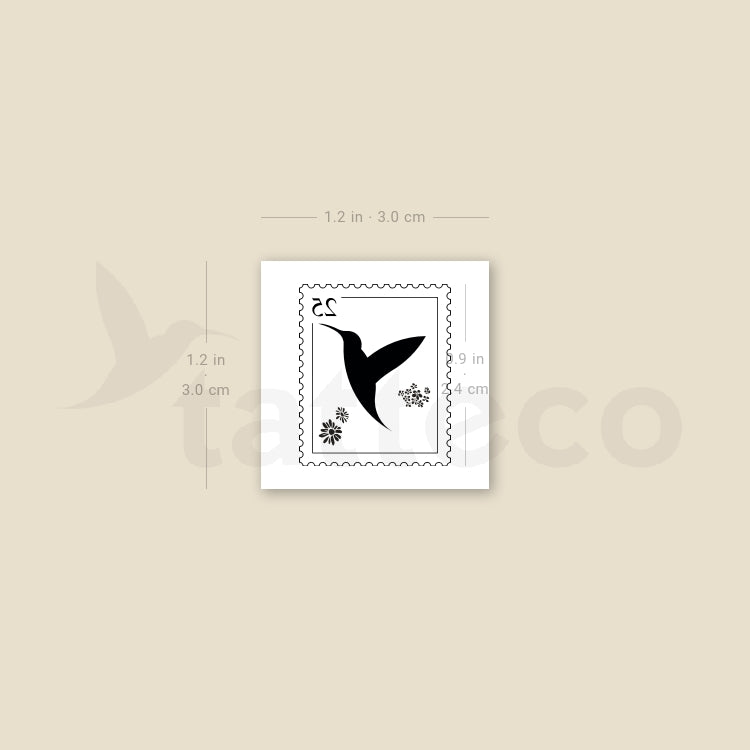 Tatuaje temporal de colibrí (juego de 3)