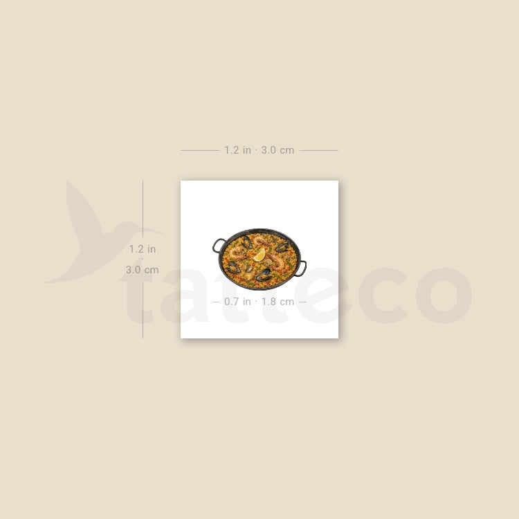Paella Temporary Tattoo - Set of 3