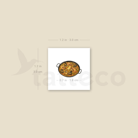 Paella Temporary Tattoo - Set of 3