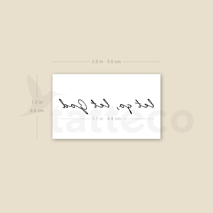 Let Go, Let God Temporary Tattoo - Set of 3