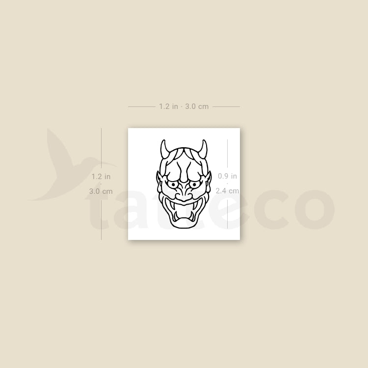 Tatuaje Temporal Hannya - Juego de 3