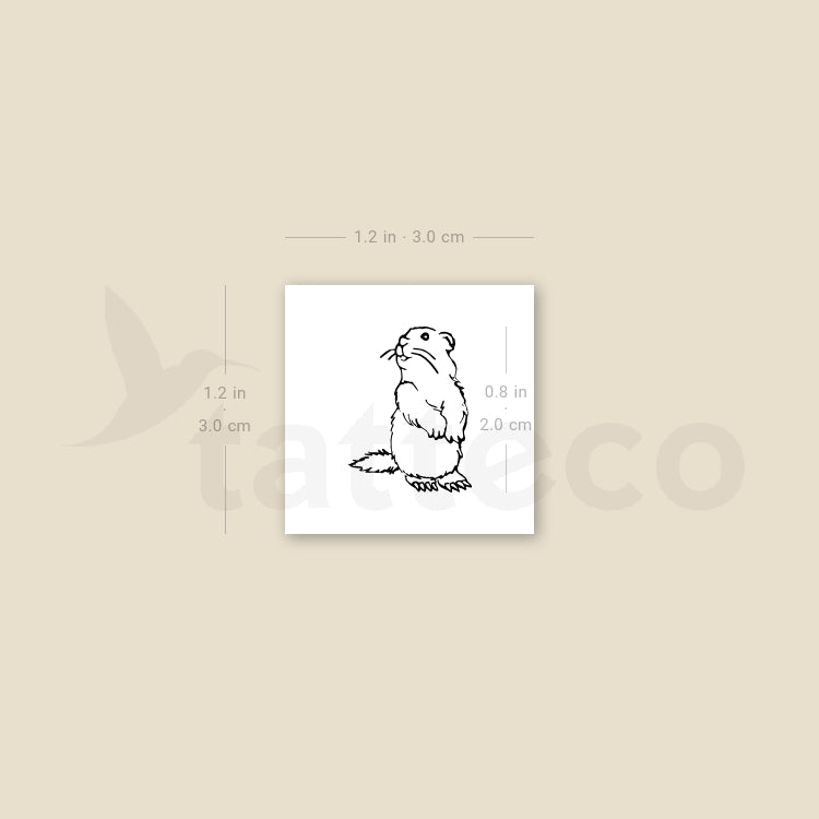 Marmot Temporary Tattoo - Set of 3