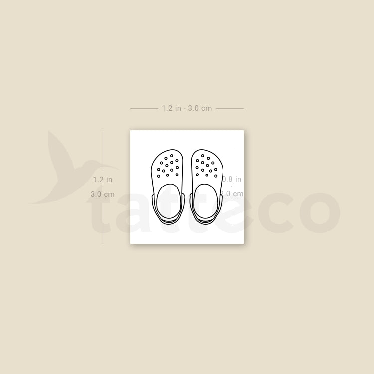 Crocs Clogs Temporary Tattoo - Set of 3