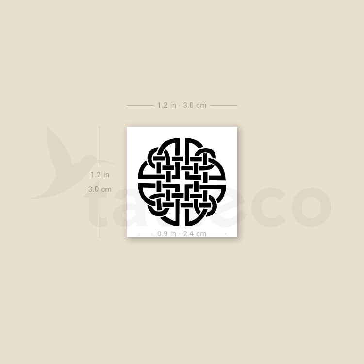 Small Dara Knot Temporary Tattoo - Set of 3