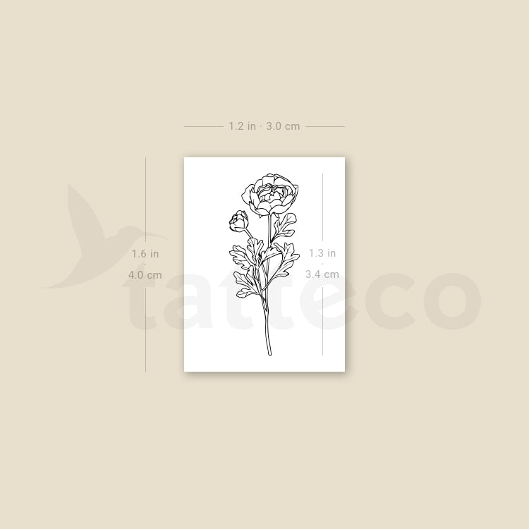 Buttercup Temporary Tattoo - Set of 3