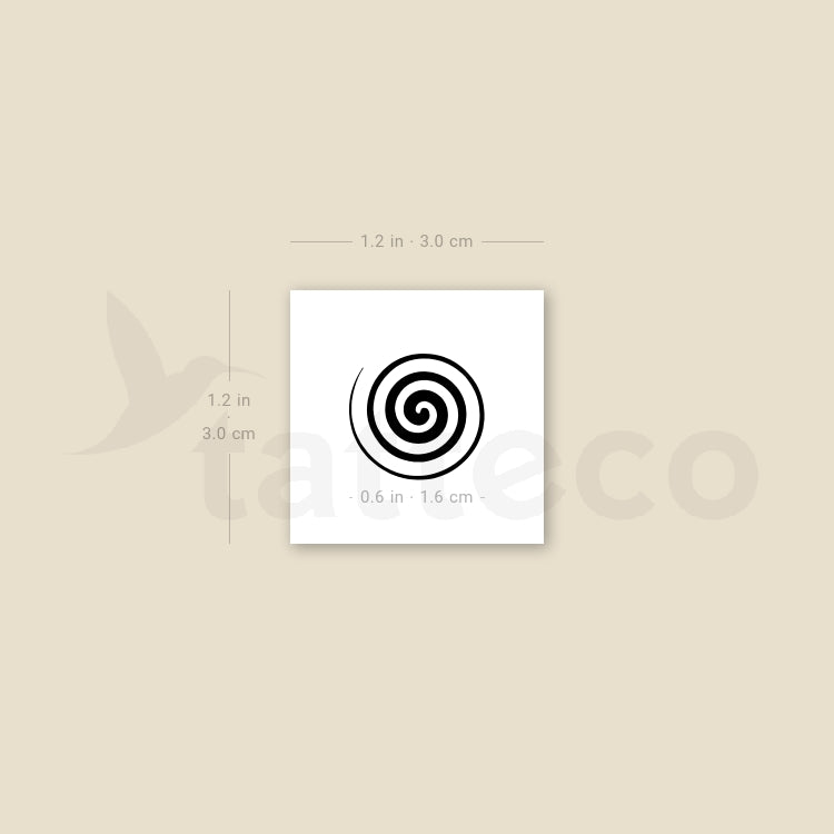 Tatuaje temporal de espiral pequeña - Juego de 3