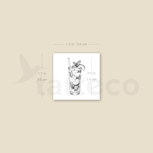Mojito Temporary Tattoo - Set of 3