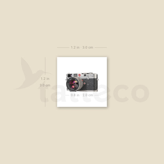Reflex Camera Temporary Tattoo - Set of 3