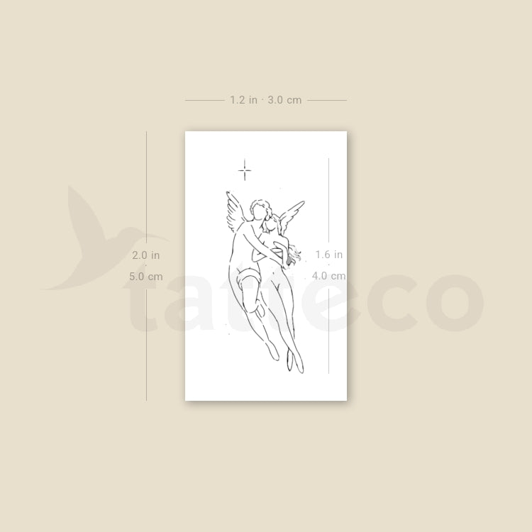 The Abduction Of Psyche By Stefano Mazza Temporary Tattoo - Set of 3