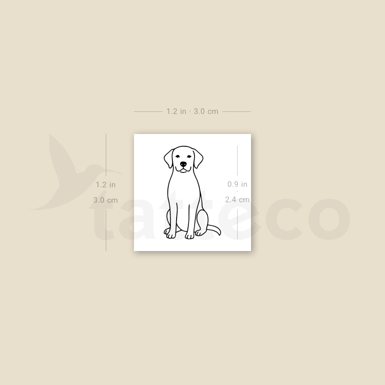 Golden Retriever Temporary Tattoo - Set of 3