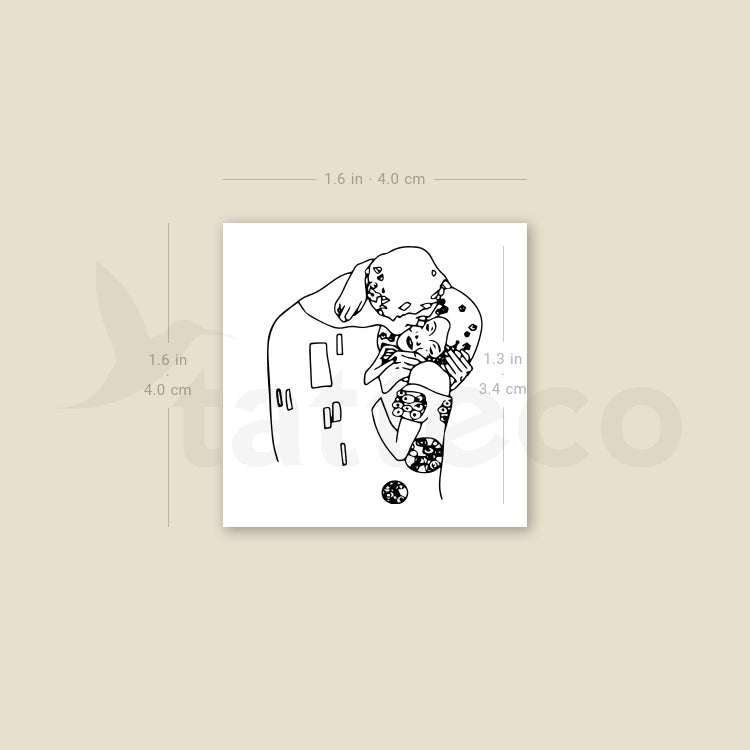 The Kiss Temporary Tattoo - Set of 3