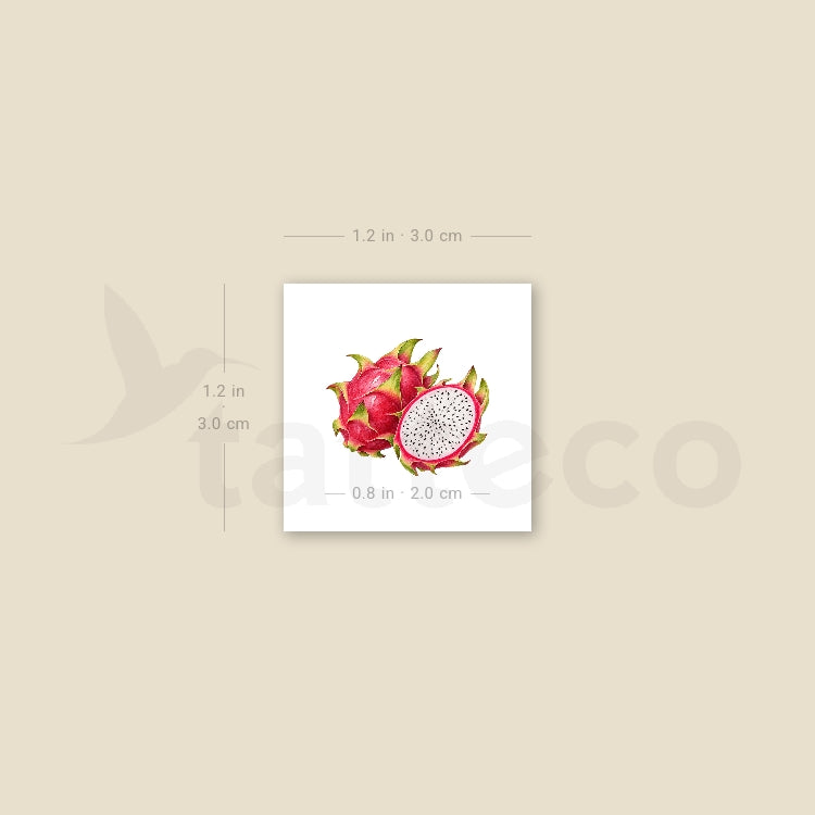 Dragonfruit Temporary Tattoo - Set of 3