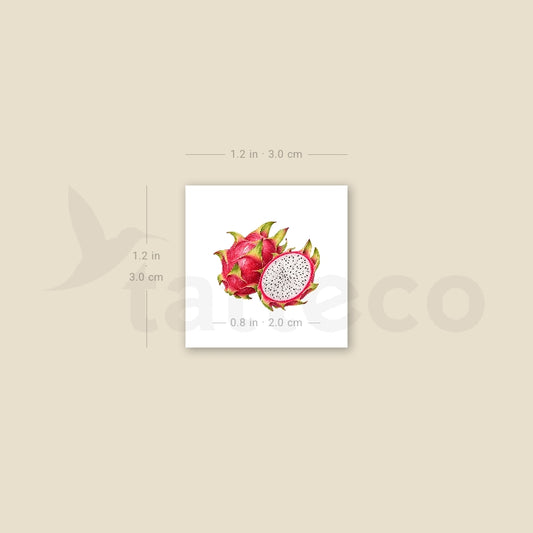 Dragonfruit Temporary Tattoo - Set of 3