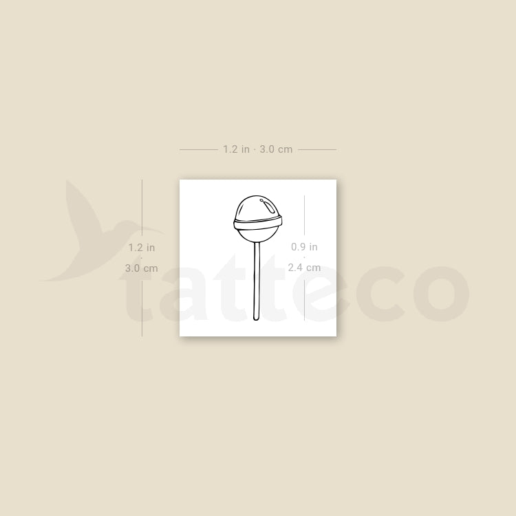 Lollipop Temporary Tattoo - Set of 3