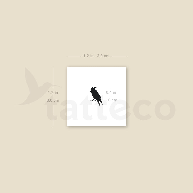 Tiny Crow Temporary Tattoo - Set of 3