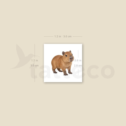 Capybara Temporary Tattoo - Set of 3