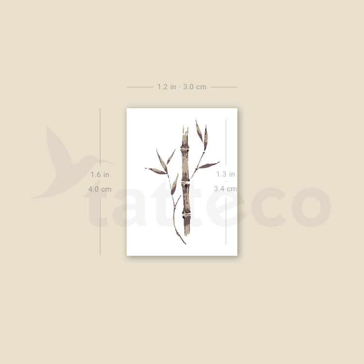 Bamboo Temporary Tattoo - Set of 3