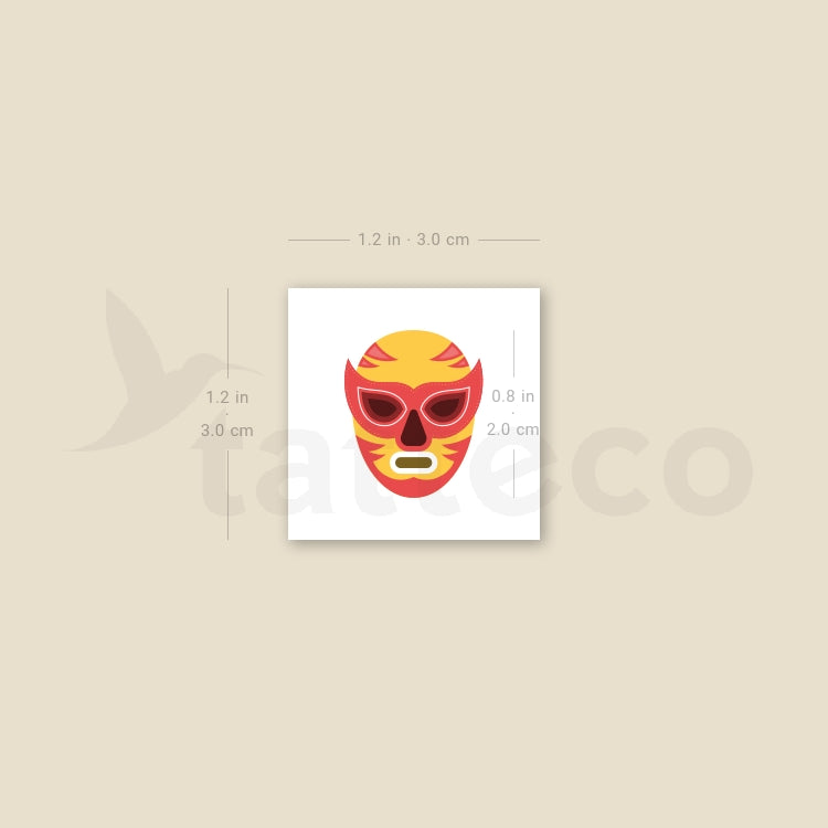 Luchador Mask Temporary Tattoo - Set of 3
