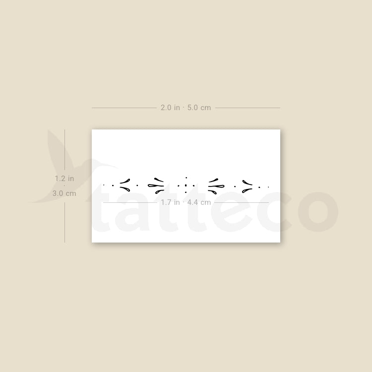 Ornament By M3.Ink Temporary Tattoo - Set of 3
