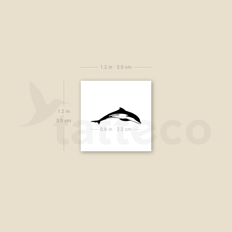 Little Dolphin Temporary Tattoo - Set of 3