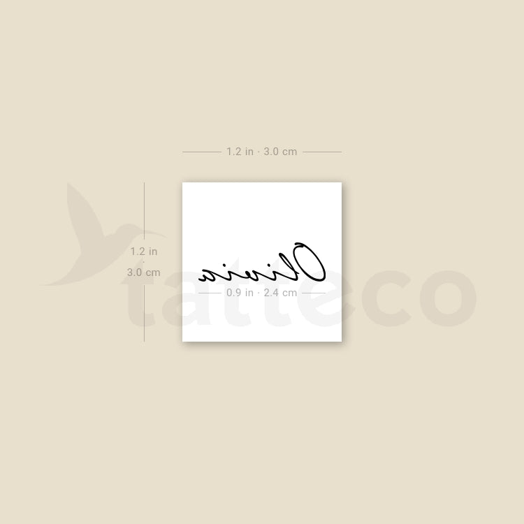 Tatuaje temporal pequeño de Olivia - Juego de 3