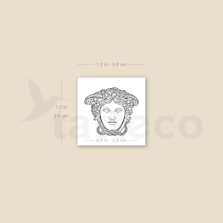 Medusa Rondanini Temporary Tattoo - Set of 3