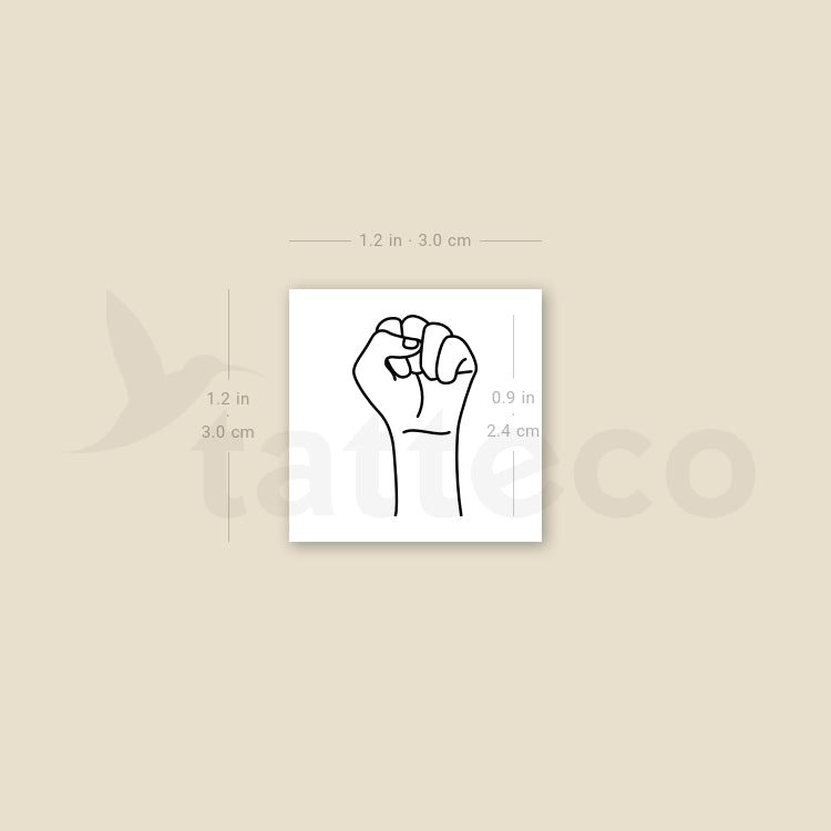 Sign Language S Temporary Tattoo - Set of 3