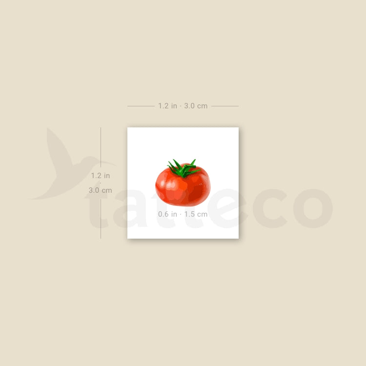 Little Red Tomato Temporary Tattoo - Set of 3