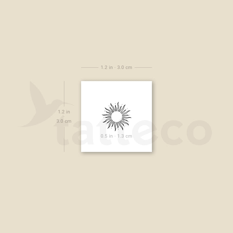 Tiny Sun Temporary Tattoo - Set of 3