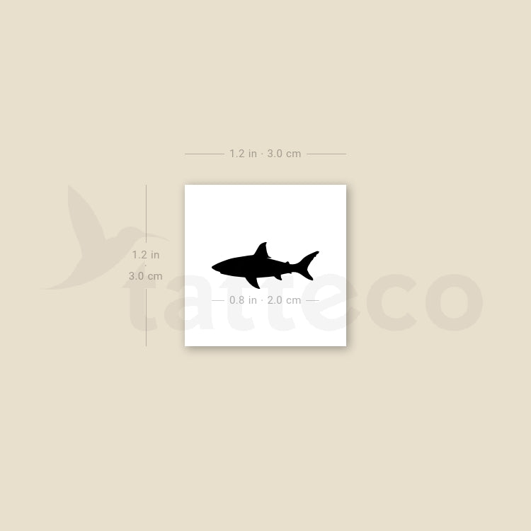 Black Shark Temporary Tattoo - Set of 3