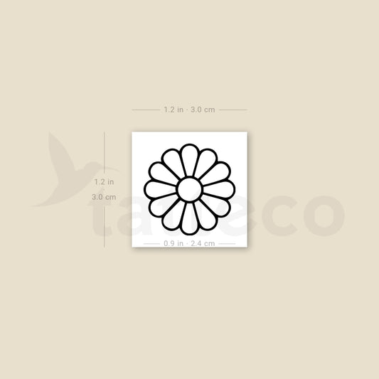 Minimalist Daisy Temporary Tattoo - Set of 3