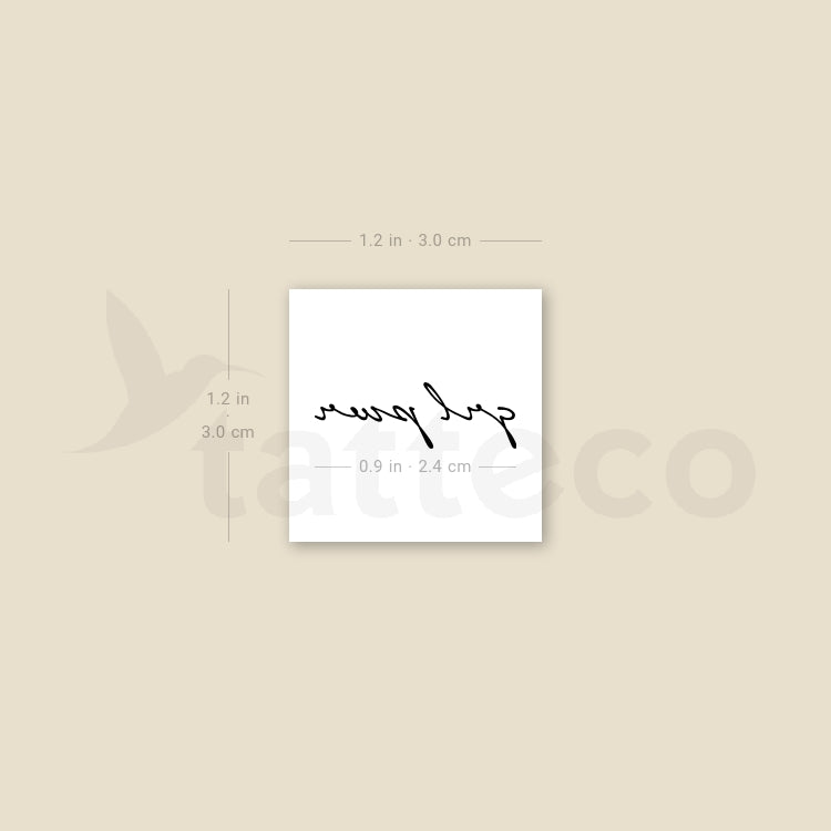 Grl Pwr Temporary Tattoo - Set of 3