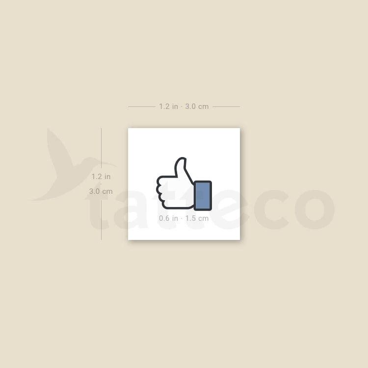 Like symbol Temporary Tattoo - Set of 3