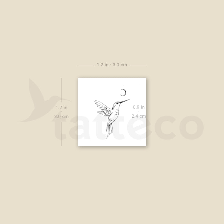 Hummingbird By Stefano Mazza Temporary Tattoo - Set of 3