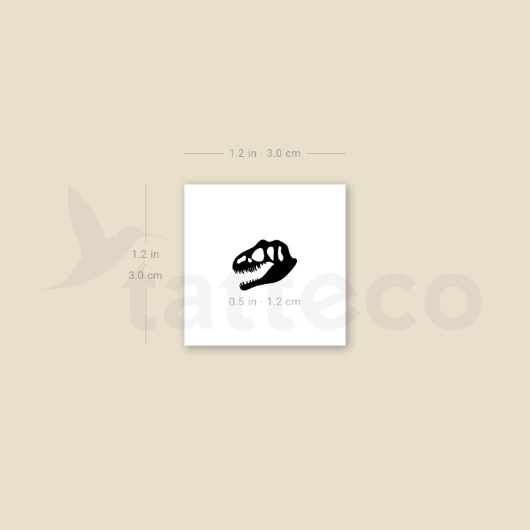 T-Rex Fossil Temporary Tattoo - Set of 3