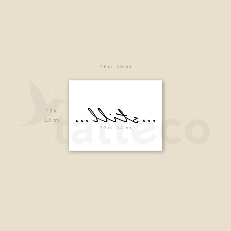 Still Temporary Tattoo - Set of 3