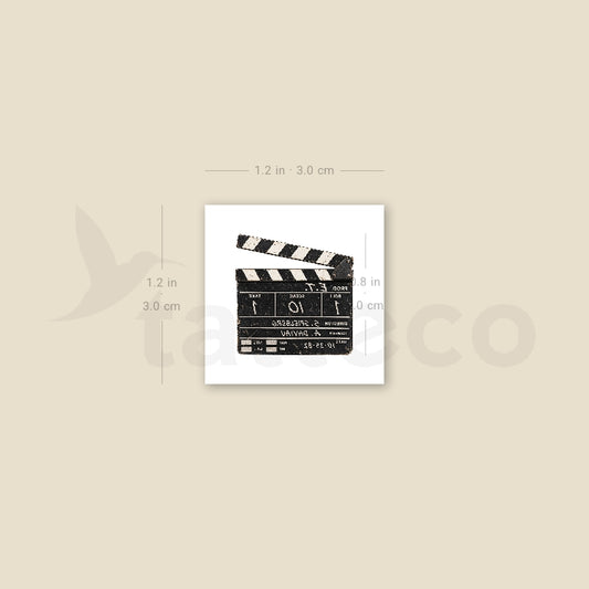 Clapperboard Temporary Tattoo - Set of 3