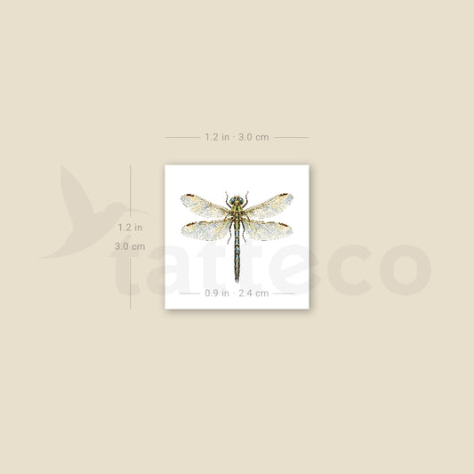 Watercolor Dragonfly Temporary Tattoo - Set of 3