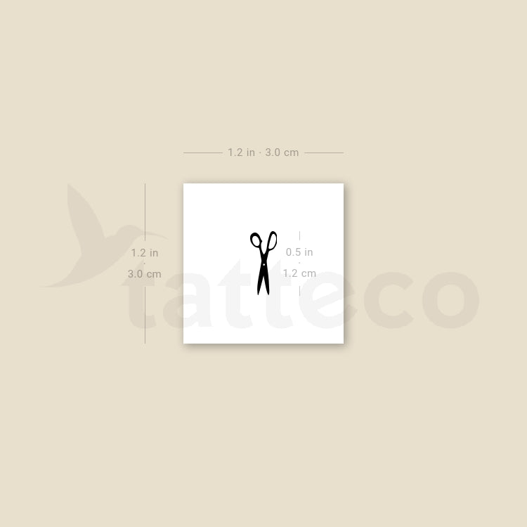 Tiny Scissors Temporary Tattoo - Set of 3