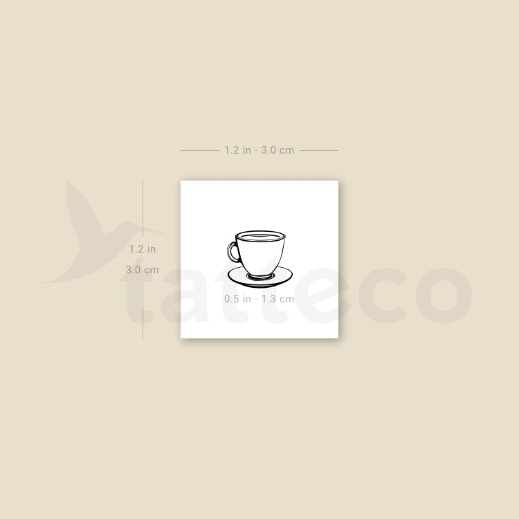 Little Teacup Temporary Tattoo - Set of 3