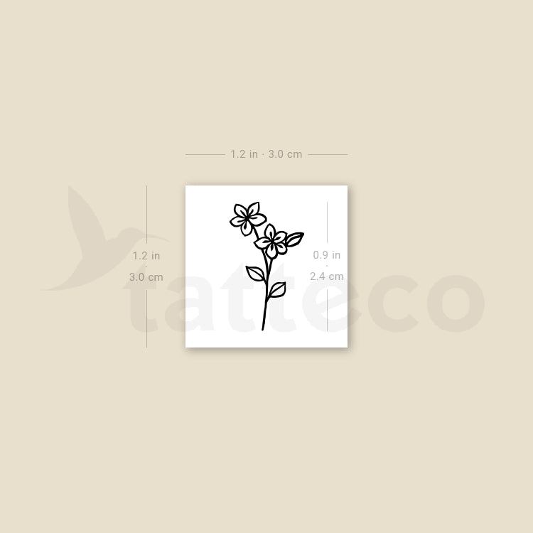 Tiny Flowers Temporary Tattoo - Set of 3