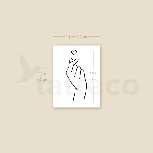 Korean ILY Temporary Tattoo - Set of 3